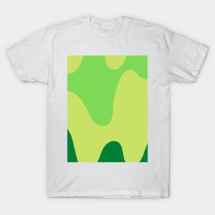 Abstract green swirl pattern T-Shirt